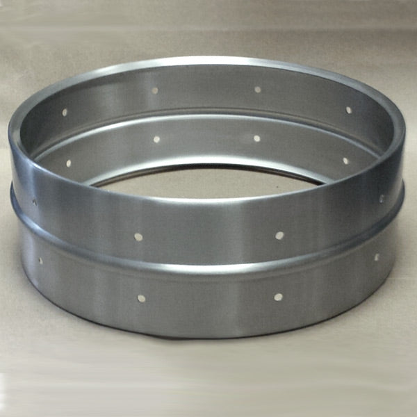 Carcasa de aluminio cepillado perforada con 10 orejetas - 5 x 14
