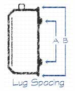 Lug- Vintage Tube SN 10 7/16 in LARGO - CROMADO con tornillos